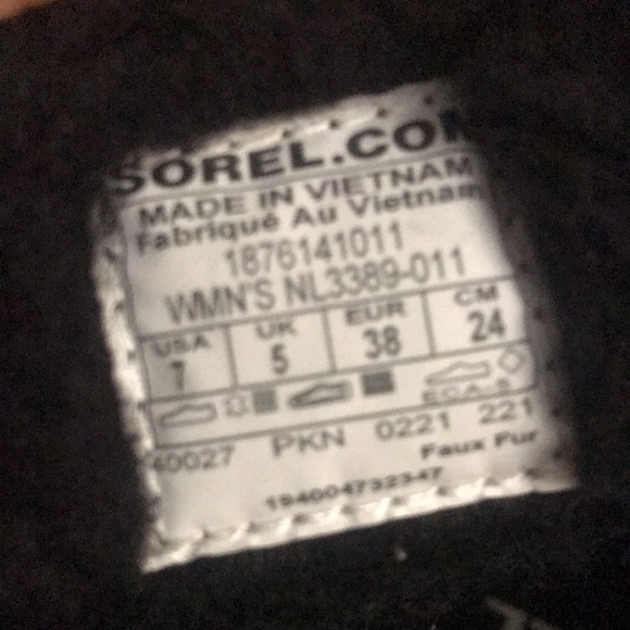 Sorel Nakisha Black Ankle Boot Slipper, Size 7, Like New - Picture 5 of 6